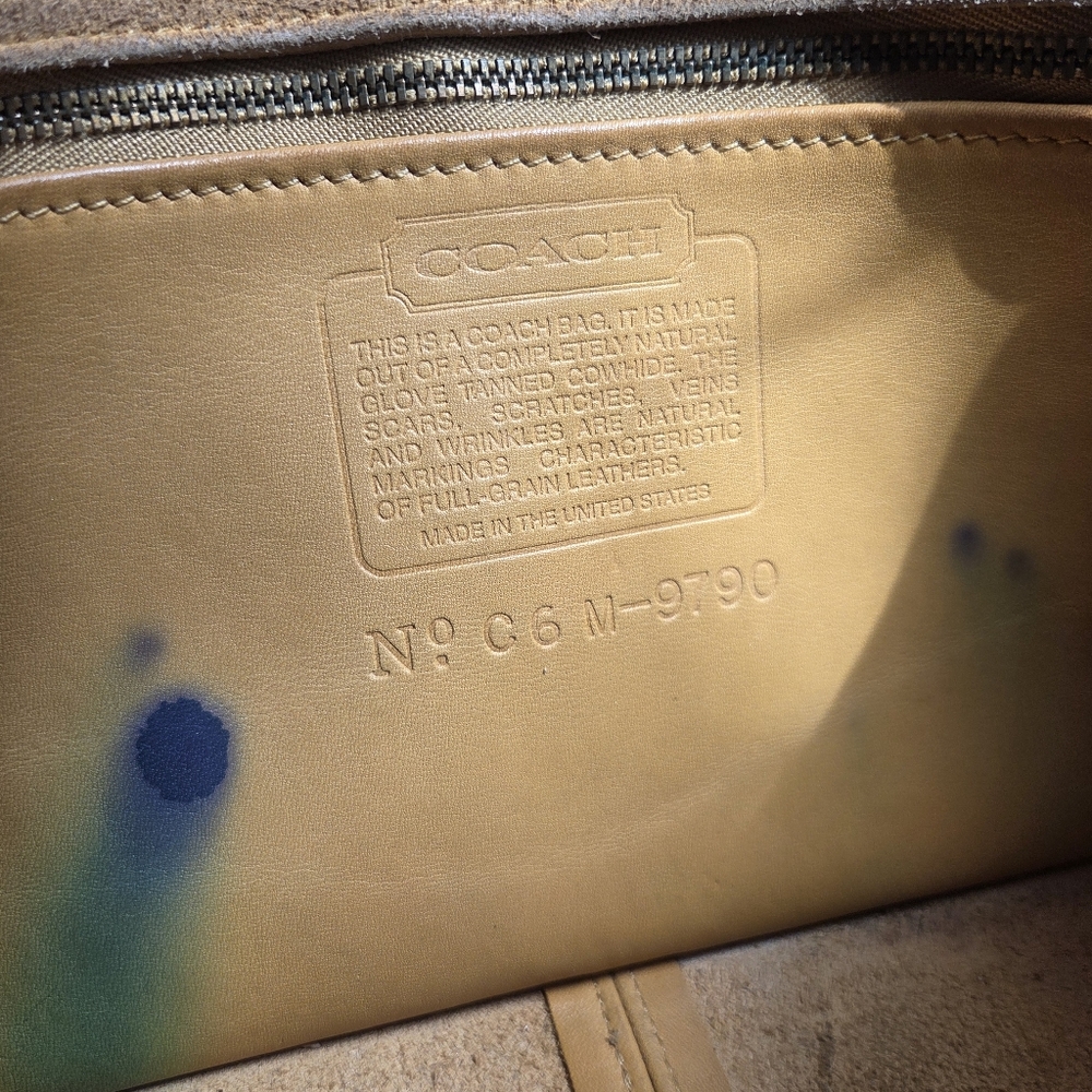 Vintage Coach Yellow City Bag ๐๐๐ป 9790 *PROJECT* - Picture 7 of 14
